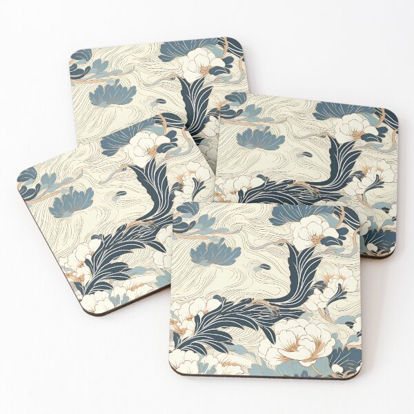 Item preview, Japanese Vintage Floral Pattern designed and sold by KertuCreates.