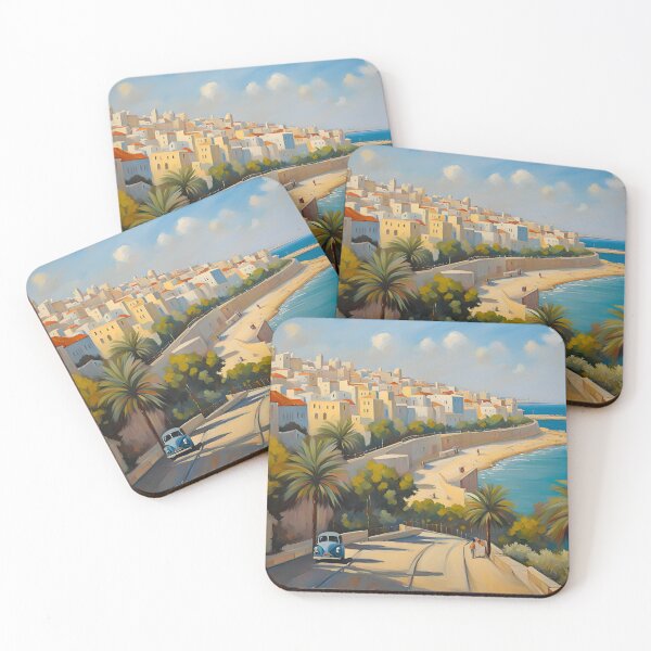Item preview, Painting of Tel Aviv-Yafo Israel Skyline designed and sold by galactify.