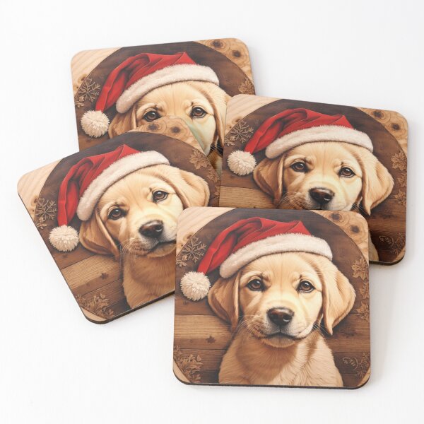 Item preview, Christmas with Labrador Retriever: The Heart of Wood (Pyro Pets Art - 178) designed and sold by pyropetsart.