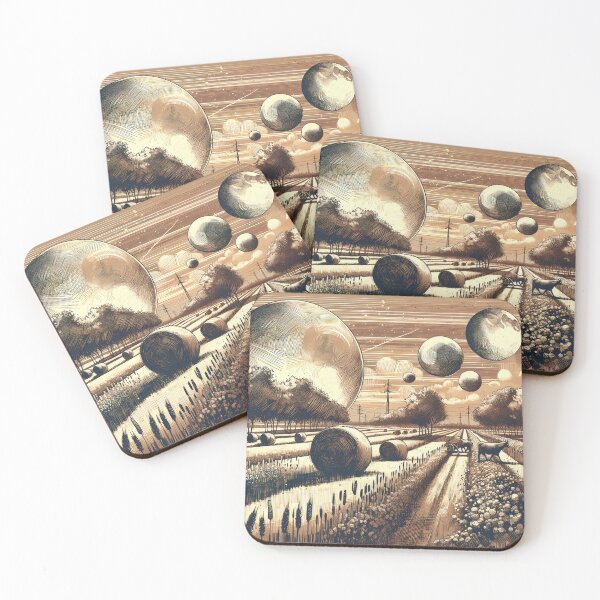 Item preview, Celestial Orbs Above Golden Fields designed and sold by PictorialWhimsy.