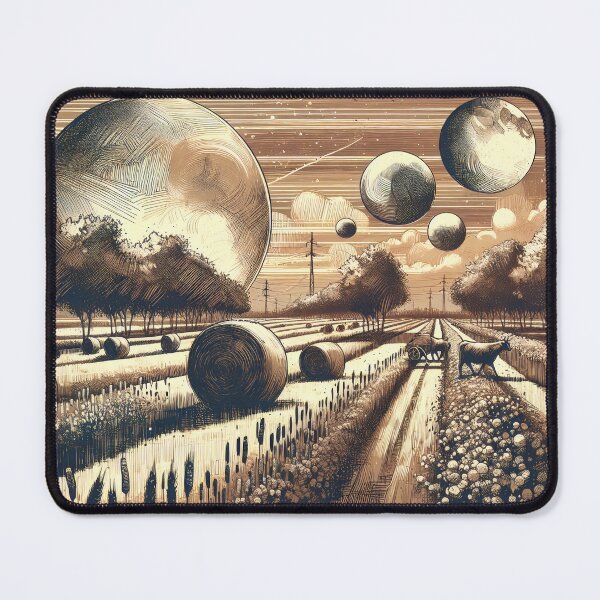 Item preview, Celestial Orbs Above Golden Fields designed and sold by PictorialWhimsy.