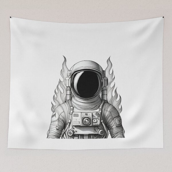 Item preview, Astronaut's Graphite Flames designed and sold by DistincTee.