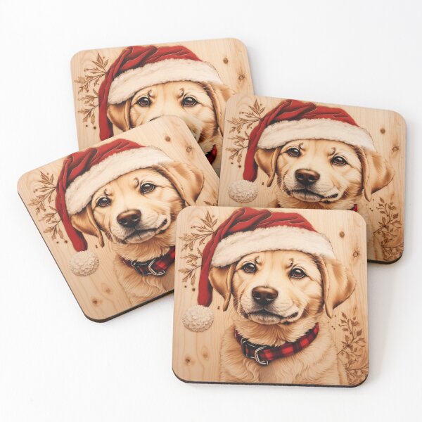 Item preview, Christmas with Labrador Retriever: The Heart of Wood (Pyro Pets Art - 180) designed and sold by pyropetsart.