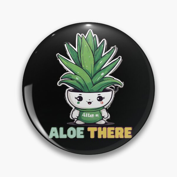 Item preview, Aloe there Funny Cute Aloe Vera Saying Hello Succylent Pun designed and sold by CyberArtistOne.