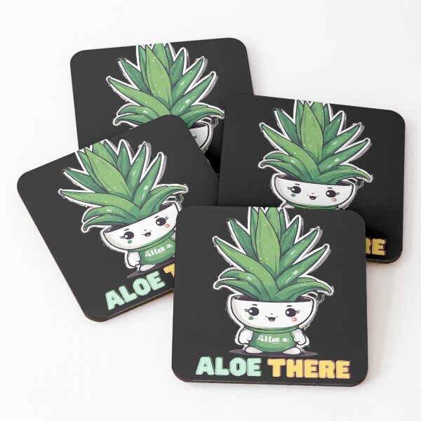Item preview, Aloe there Funny Cute Aloe Vera Saying Hello Succylent Pun designed and sold by CyberArtistOne.