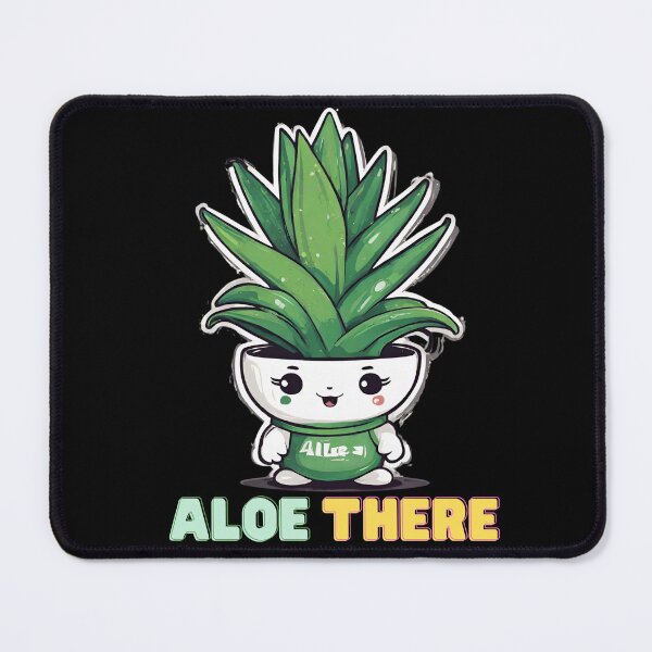Item preview, Aloe there Funny Cute Aloe Vera Saying Hello Succylent Pun designed and sold by CyberArtistOne.