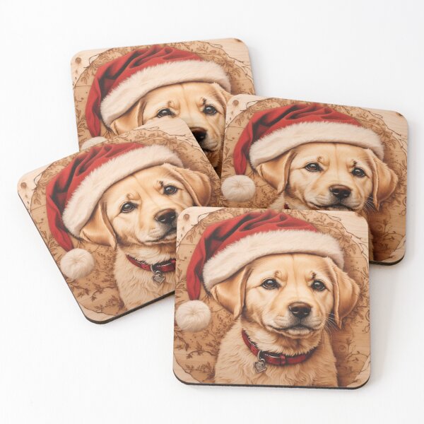 Item preview, Christmas with Labrador Retriever: The Heart of Wood (Pyro Pets Art - 182) designed and sold by pyropetsart.