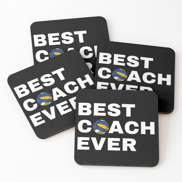 Item preview, Best Coach Ever Volleyball - White designed and sold by GymWearDepot.