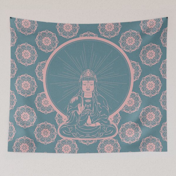 Item preview, Kuan Yin Sattva - Peacock + Rose designed and sold by Irene Estelle.