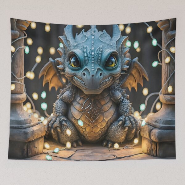 Item preview, Festive Fantasy Glow: Chibi Gargoyle Dragon Lights designed and sold by DragonRealms.