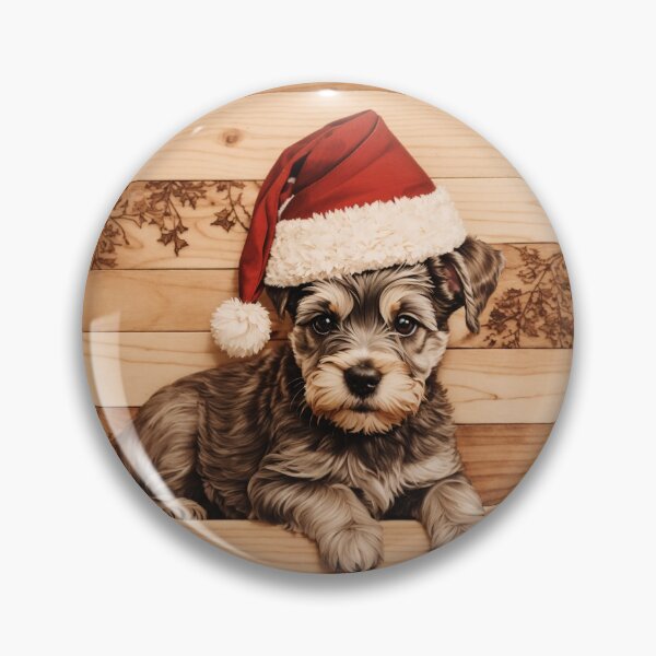 Item preview, Christmas with Miniature Schnauzer: The Endearing Elegance of Wood (Pyro Pets Art - 185) designed and sold by pyropetsart.