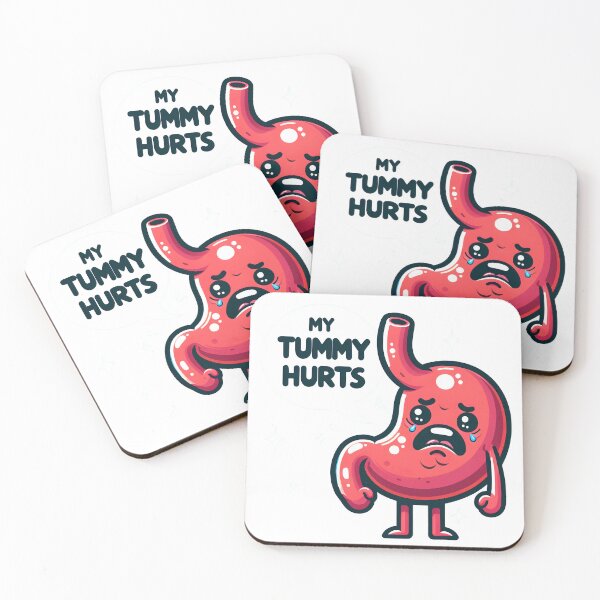 Item preview, Whimsical Tummy Ache Cartoon designed and sold by RevGens.