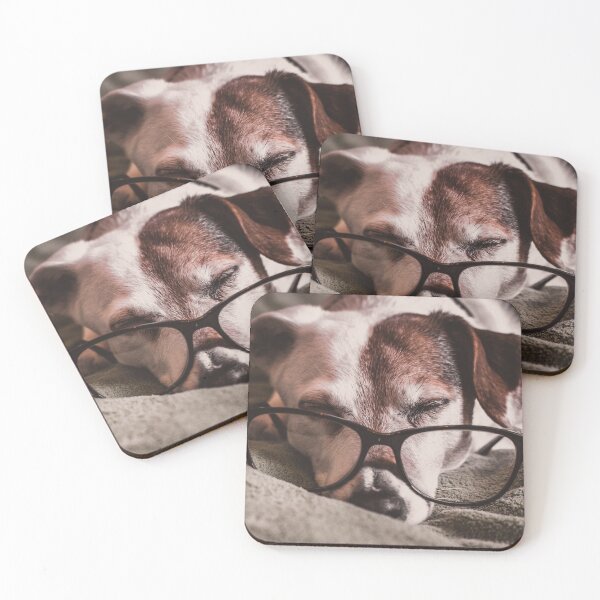 Item preview, Sleeping Jack Russell Terrier Dog Wearing Glasses designed and sold by TheAnimalZ00.