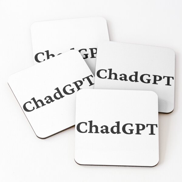 Item preview, ChadGPT AI Chatbot Simple Text - Black Text designed and sold by TheKnightWriter.