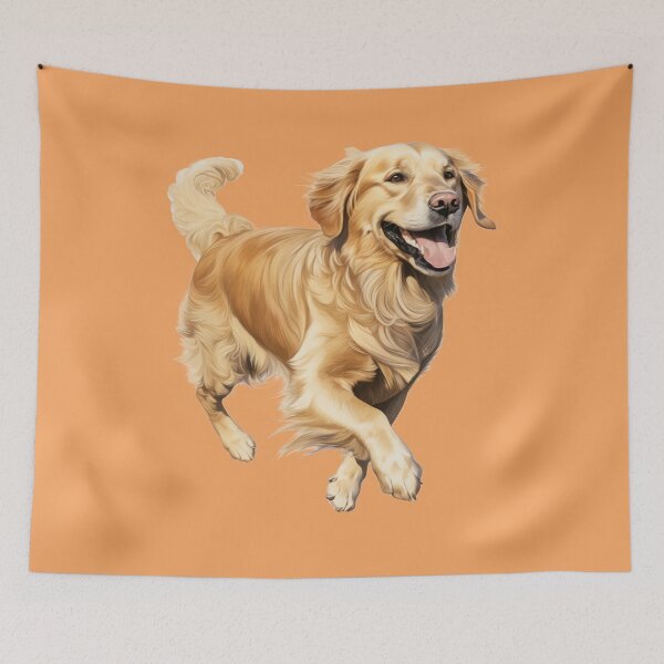 Item preview, Exuberant Golden Retriever Playtime - Dynamic Dog Art designed and sold by solrevolver.