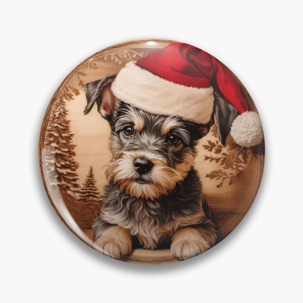 Item preview, Christmas with Miniature Schnauzer: The Endearing Elegance of Wood (Pyro Pets Art - 186) designed and sold by pyropetsart.