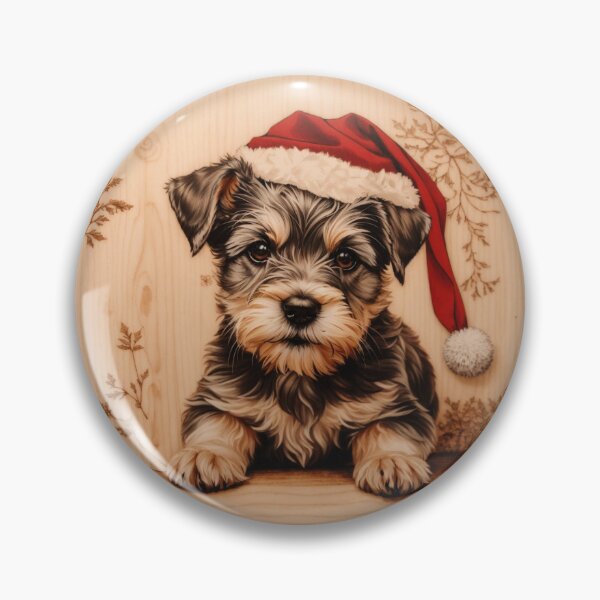 Item preview, Christmas with Miniature Schnauzer: The Endearing Elegance of Wood (Pyro Pets Art - 187) designed and sold by pyropetsart.