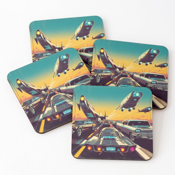 Item preview, Retro Sci Fi Cars Poster designed and sold by Geboking.