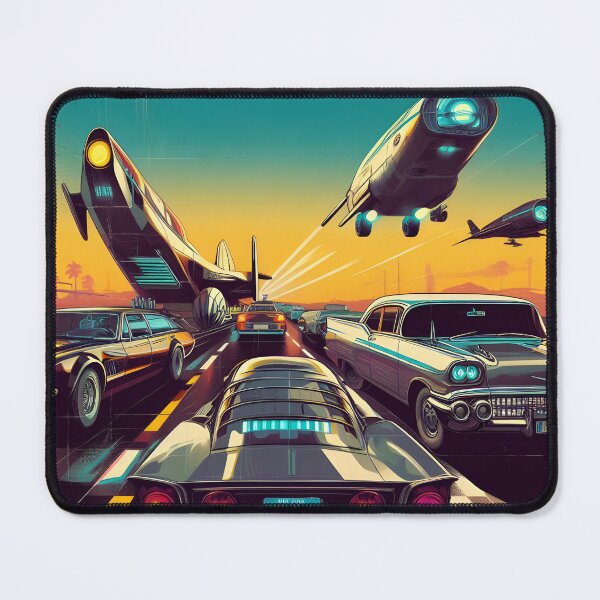 Item preview, Retro Sci Fi Cars Poster designed and sold by Geboking.