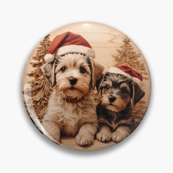 Item preview, Christmas with Miniature Schnauzer: The Endearing Elegance of Wood (Pyro Pets Art - 188) designed and sold by pyropetsart.