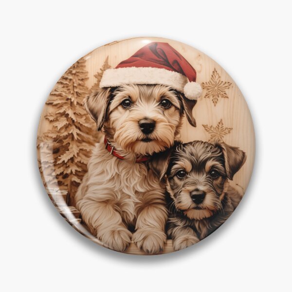 Item preview, Christmas with Miniature Schnauzer: The Endearing Elegance of Wood (Pyro Pets Art - 190) designed and sold by pyropetsart.