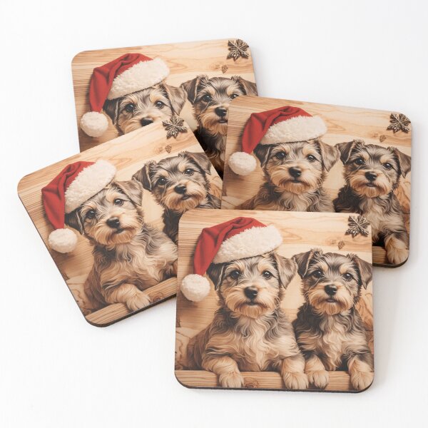 Item preview, Christmas with Miniature Schnauzer: The Endearing Elegance of Wood (Pyro Pets Art - 191) designed and sold by pyropetsart.