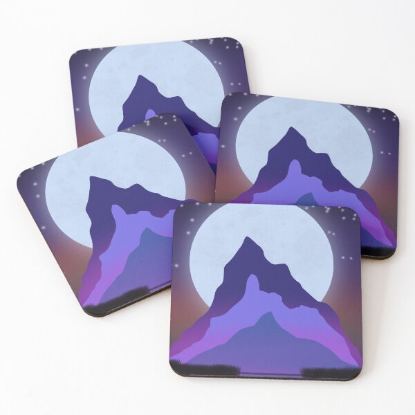 Item preview, Mountain peaks at night designed and sold by milesslick.