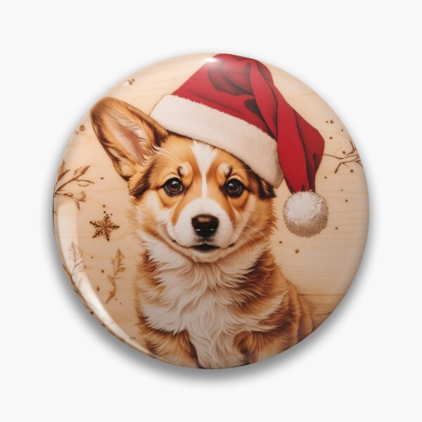 Item preview, Christmas with Pembroke Welsh Corgi: The Charismatic Spirit of Wood (Pyro Pets Art - 192) designed and sold by pyropetsart.