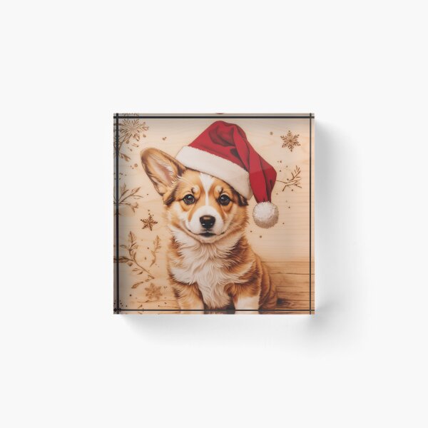 Item preview, Christmas with Pembroke Welsh Corgi: The Charismatic Spirit of Wood (Pyro Pets Art - 192) designed and sold by pyropetsart.