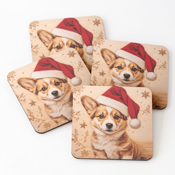 Item preview, Christmas with Pembroke Welsh Corgi: The Charismatic Spirit of Wood (Pyro Pets Art - 192) designed and sold by pyropetsart.