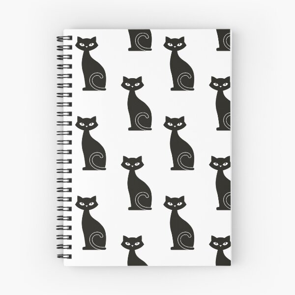 Item preview, Black Cat Pattern White Background designed and sold by TenebrousRose.