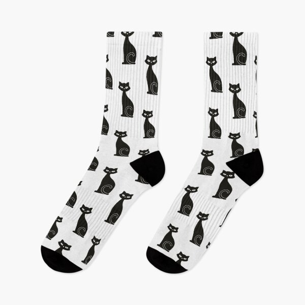 Item preview, Black Cat Pattern White Background designed and sold by TenebrousRose.