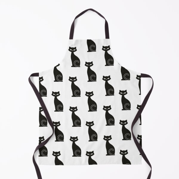Item preview, Black Cat Pattern White Background designed and sold by TenebrousRose.