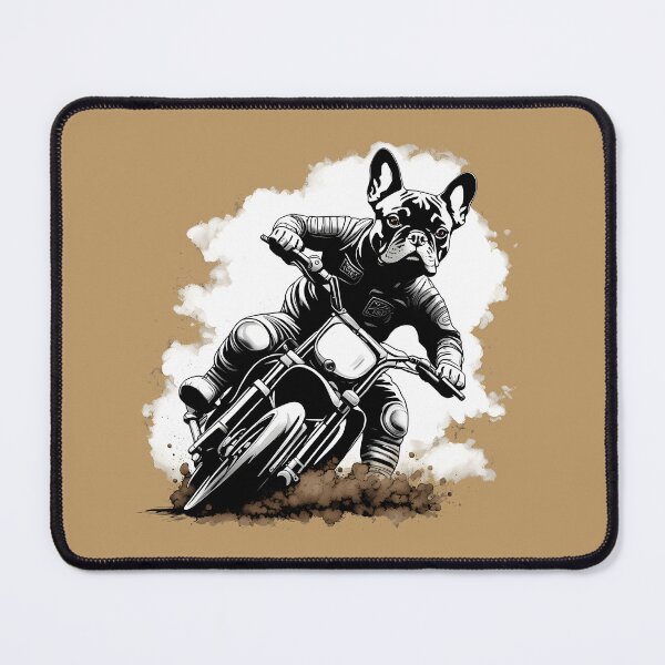 Item preview, French bulldog rides motocross designed and sold by Channel1Design.