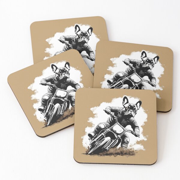 Item preview, French bulldog rides motocross designed and sold by Channel1Design.