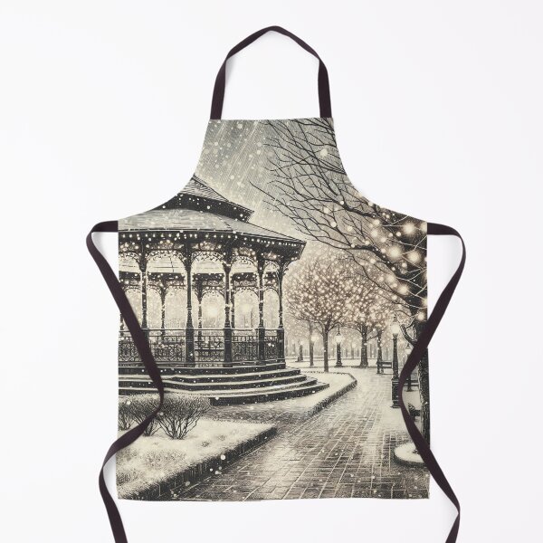 Item preview, Enchanted Winter Evening in Snowy Park designed and sold by PictorialWhimsy.