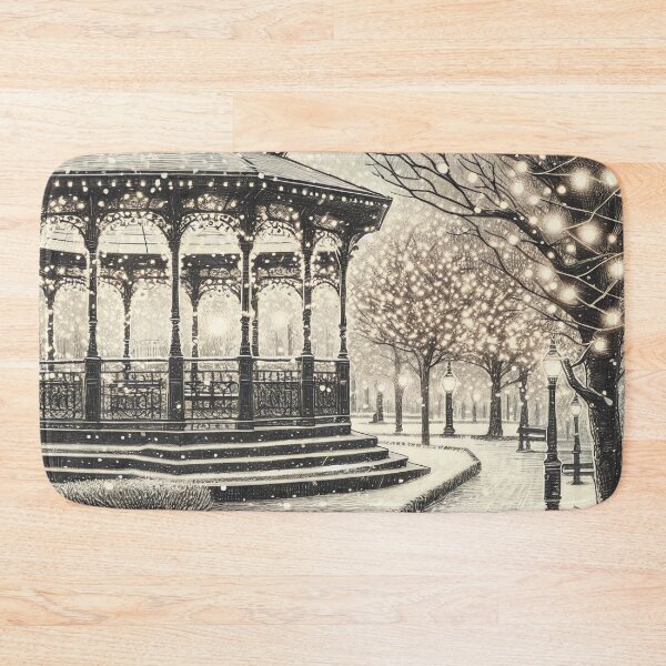 Item preview, Enchanted Winter Evening in Snowy Park designed and sold by PictorialWhimsy.