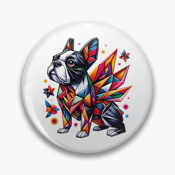 Item preview, Boston Terrier t-shirt origami funny cute designed and sold by PrintyArts.