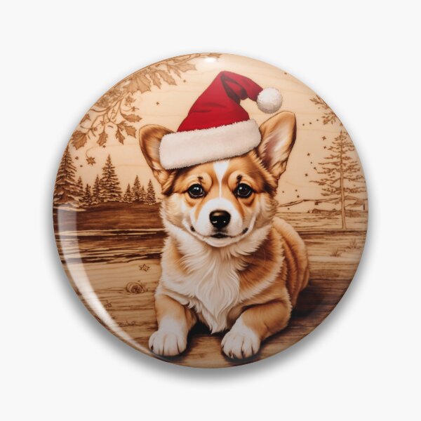 Item preview, Christmas with Pembroke Welsh Corgi: The Charismatic Spirit of Wood (Pyro Pets Art - 193) designed and sold by pyropetsart.