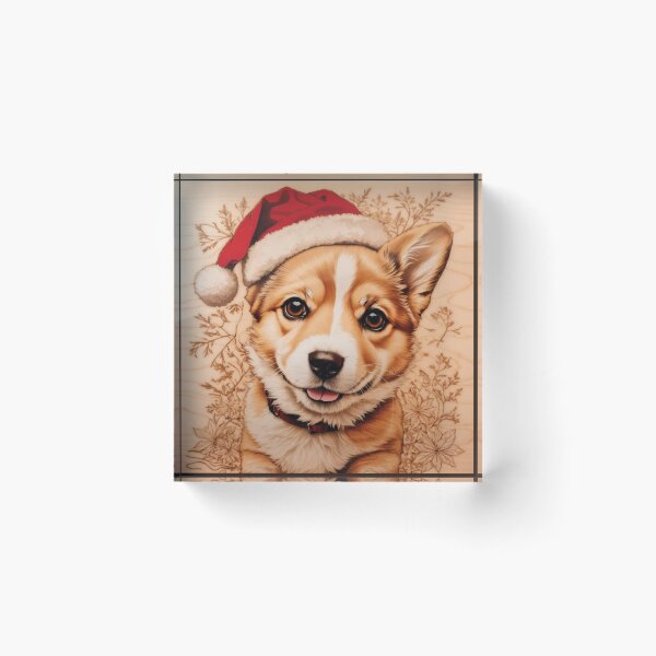 Item preview, Christmas with Pembroke Welsh Corgi: The Charismatic Spirit of Wood (Pyro Pets Art - 194) designed and sold by pyropetsart.
