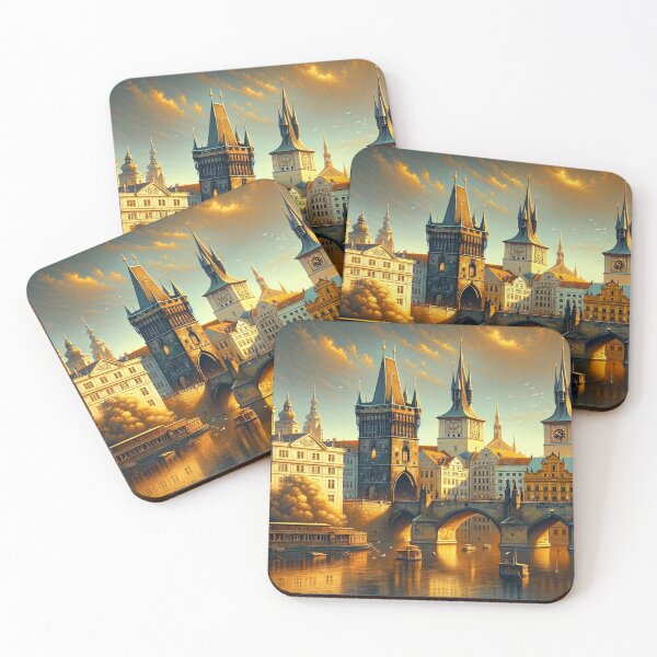 Item preview, "Golden Hour in Prague: Charles Bridge Elegance designed and sold by sarabelmont.