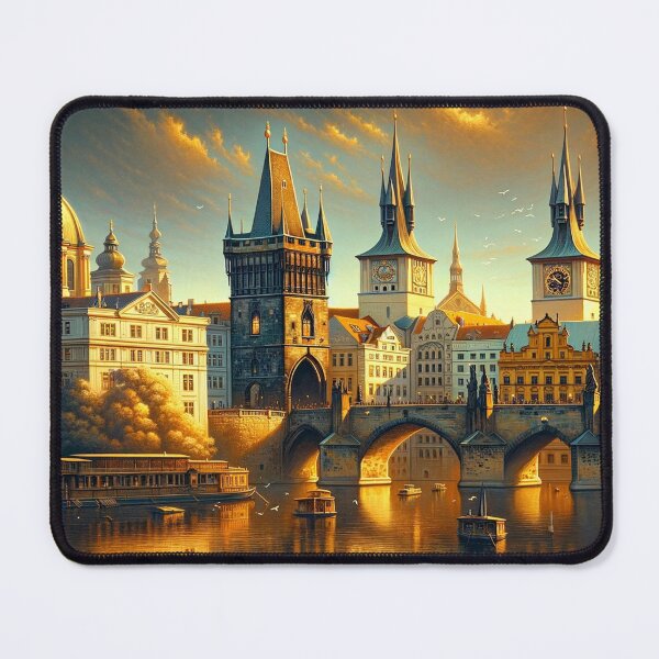 Item preview, "Golden Hour in Prague: Charles Bridge Elegance designed and sold by sarabelmont.