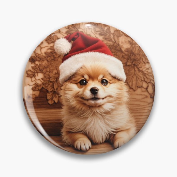 Item preview, Christmas with Pomeranian: The Spirited Charm of Wood (Pyro Pets Art - 196) designed and sold by pyropetsart.
