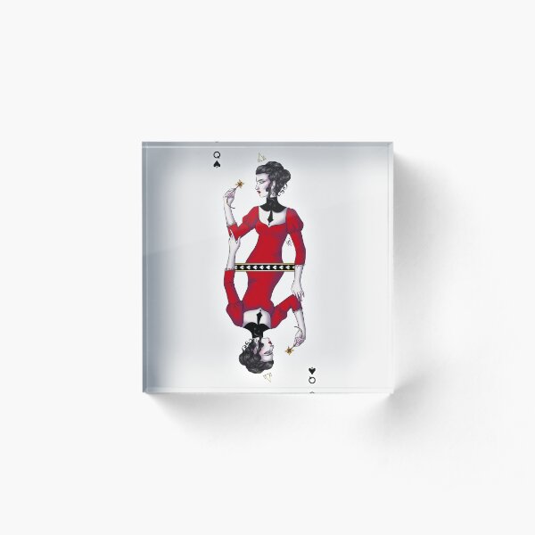 Queen of Spades Acrylic Block