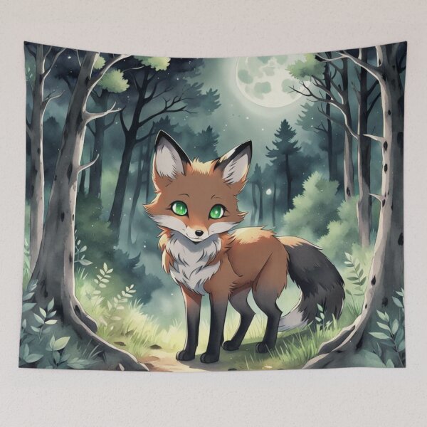 Item preview, Fox Under Moonlight Scene designed and sold by Gabriela McDaniel.