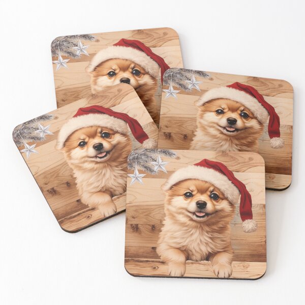 Item preview, Christmas with Pomeranian: The Spirited Charm of Wood (Pyro Pets Art - 199) designed and sold by pyropetsart.