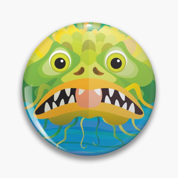 Item preview, Catfish Green Sea Monster designed and sold by GrayHareCards.