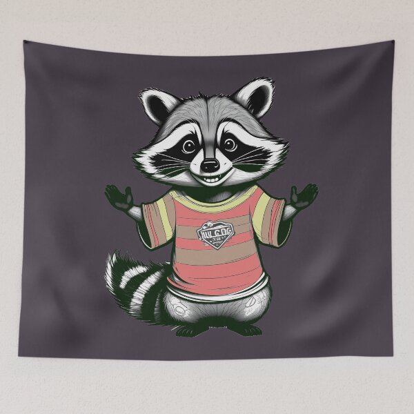 Item preview, This lovable cartoon raccoon is all dressed up designed and sold by NiRia Spot.