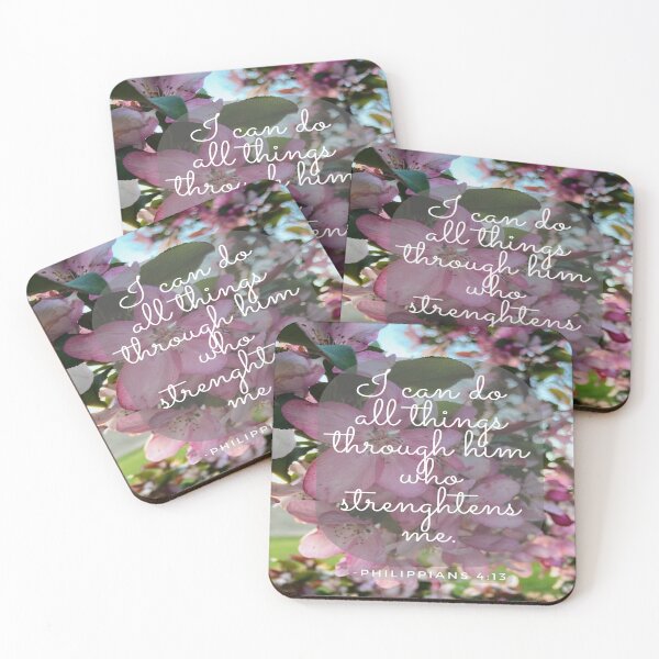 Item preview, Pink Flower Inspirational Bible Verse designed and sold by Bridget Swanson.