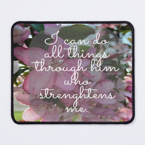 Item preview, Pink Flower Inspirational Bible Verse designed and sold by Bridget Swanson.